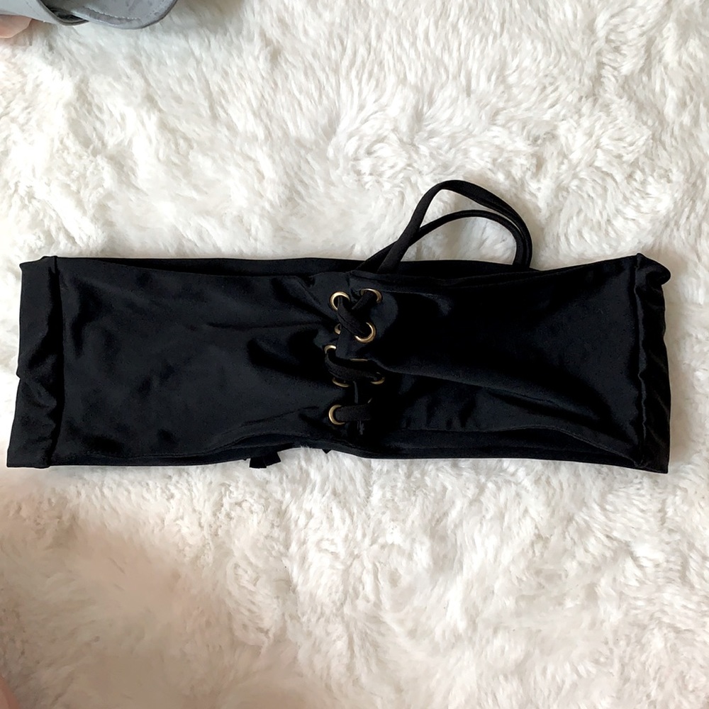 Black ZAFUL bikini top with Gold accents